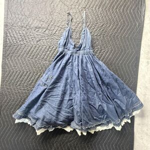 Dollhouse Women's Blue and Cream Casual-dresses